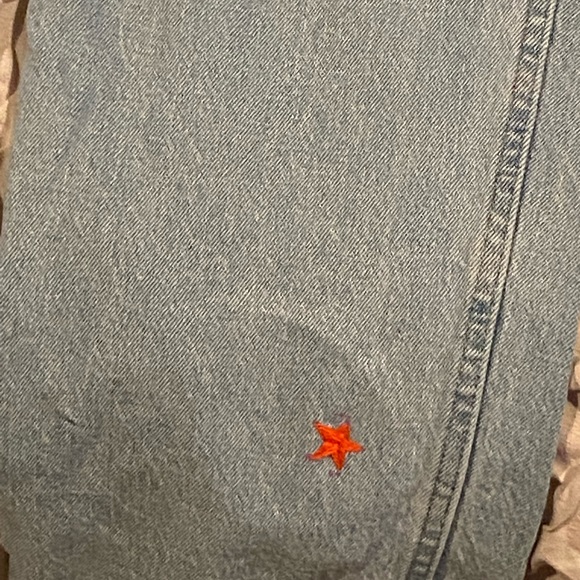 RELAXED FIT STAR EMBROIDERED VINTAGE WRANGLER JEANS - Picture 3 of 5